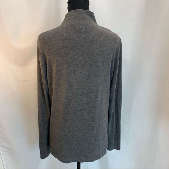 GRAY embellished long sleeve turtleneck Sz L - Picture 4 of 9